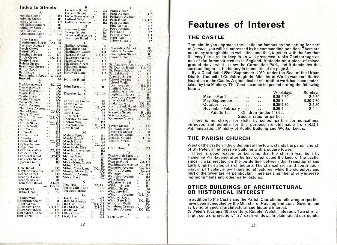 Conisbrough Official Guide booklet 1968 castle