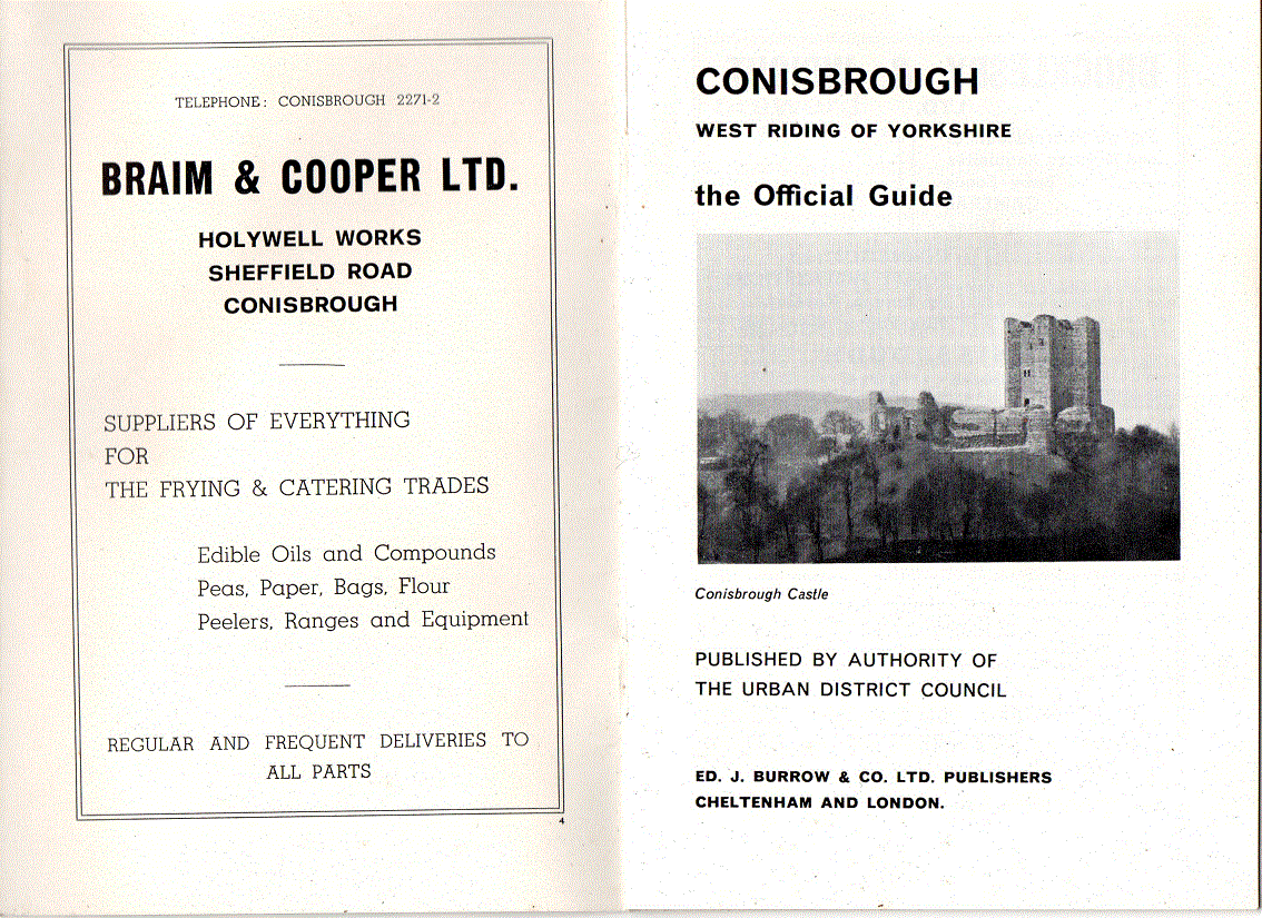 Conisbrough The Official Guide booklet 1968 page 2